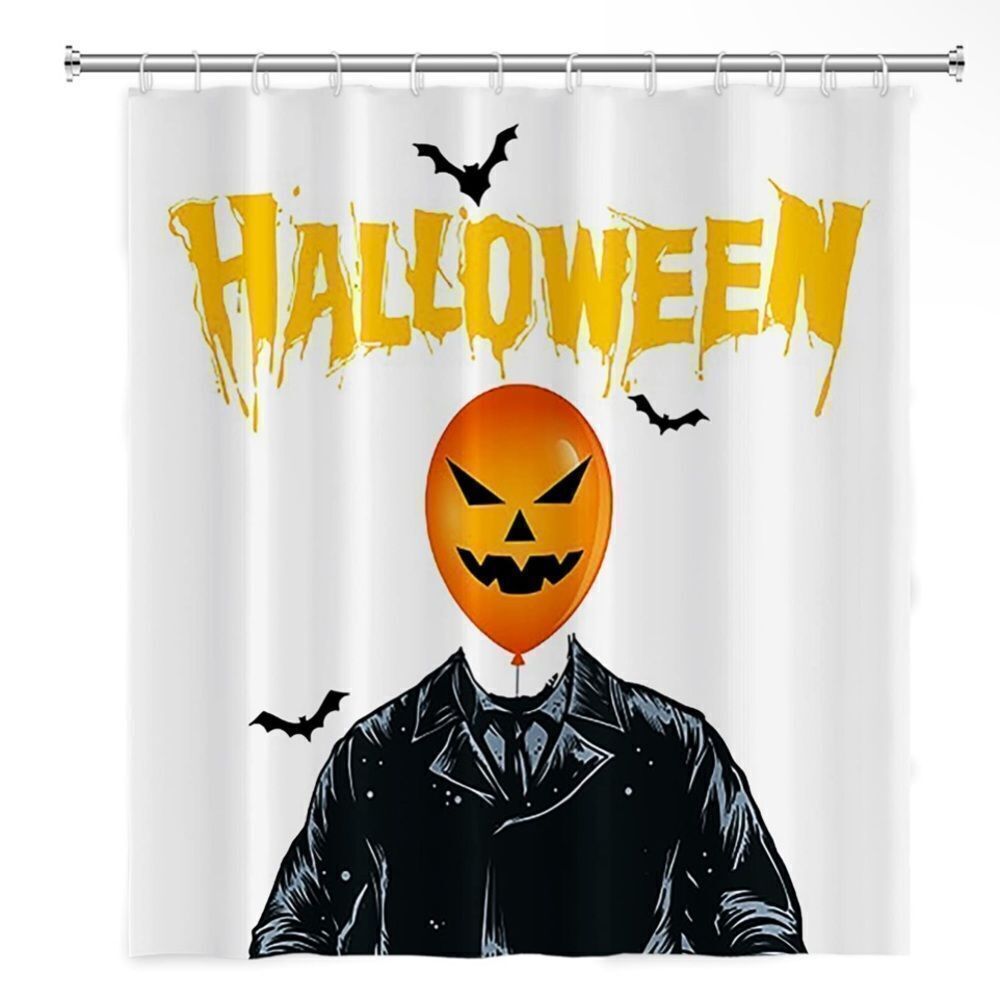 Halloween Skull Shower Curtain,Scary Skeleton Shower Curtain For Bathroom